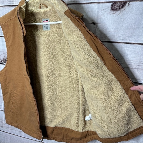Dickies Mens Vest XL Tan Full Zip Pockets - Picture 7 of 9